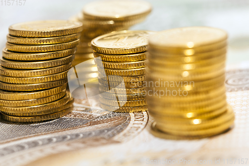 Image of Polish yellow coins