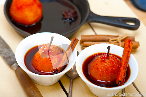 Image of poached pears delicious home made recipe