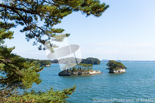 Image of Japanese Matsushima with sunshine