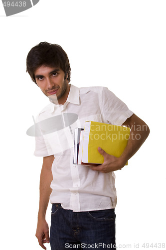 Image of student carring books
