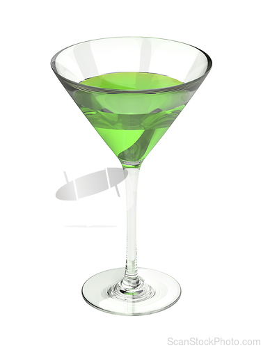 Image of Green cocktail in a glass