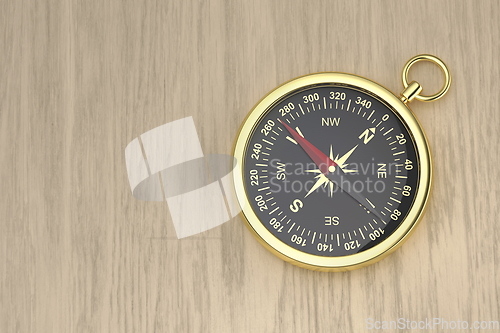 Image of Modern gold compass