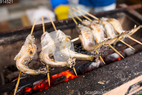 Image of Traditional grilled fish at street in Japan