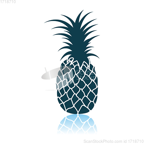 Image of Pineapple Icon On Gray Background