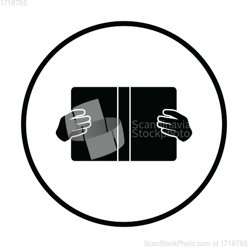 Image of Boy reading book icon