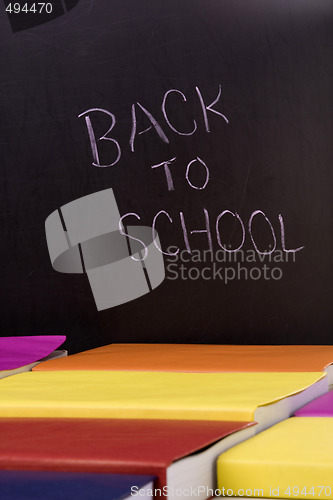 Image of books at school