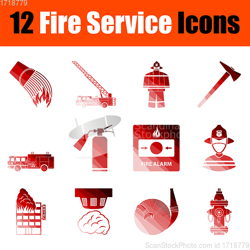 Image of Fire Service Icon Set