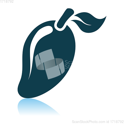 Image of Mango Icon On Gray Background