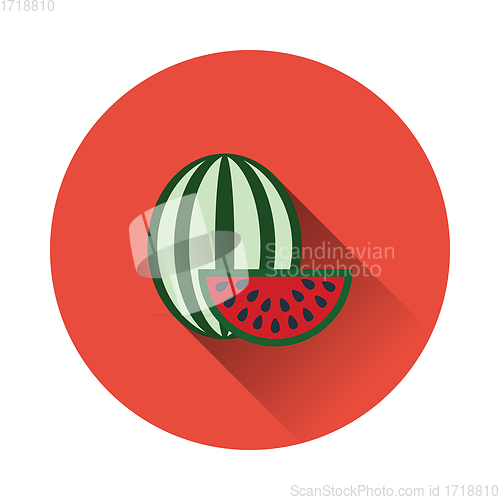 Image of Flat design icon of Watermelon