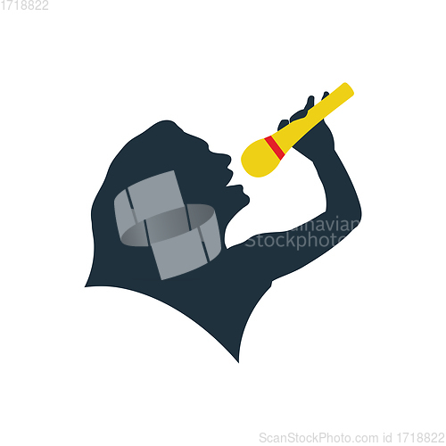 Image of Karaoke womans silhouette icon