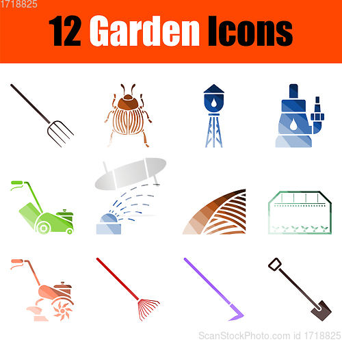 Image of Set of Gardening Icons