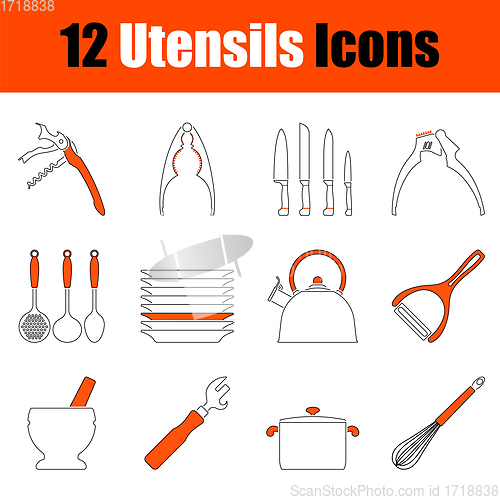 Image of Set of Utensils Icons