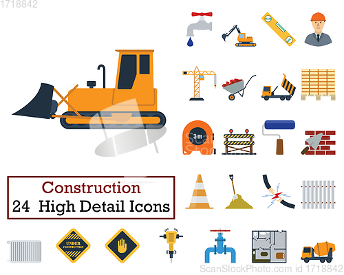 Image of Set of 24  Construction Icons