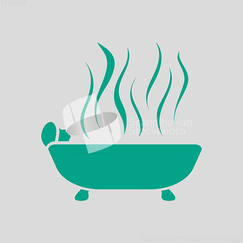 Image of Woman Lying In Bathtub Icon