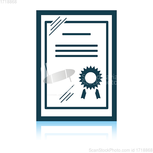 Image of Certificate under glass icon