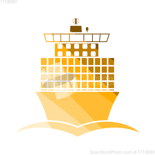 Image of Container Ship Icon Front View