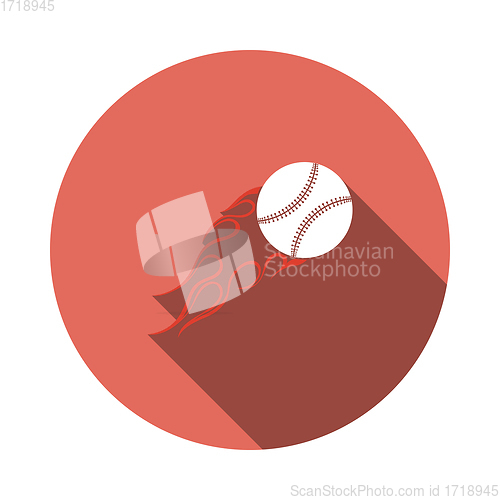 Image of Baseball Fire Ball Icon