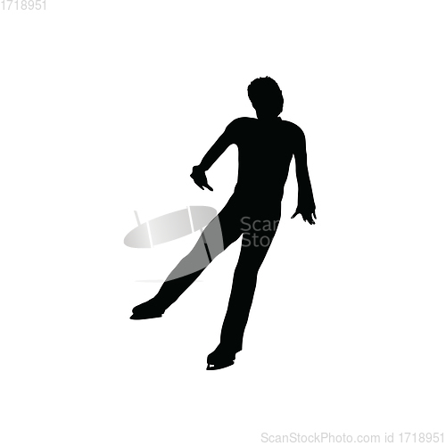 Image of Figure skate man silhouette