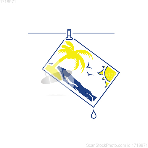 Image of Icon of photograph drying on rope