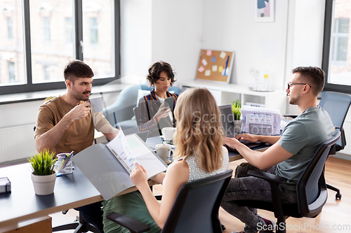 Image of business team or startuppers working at office