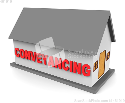 Image of House Conveyancing Shows Home Conveyancer 3d Rendering