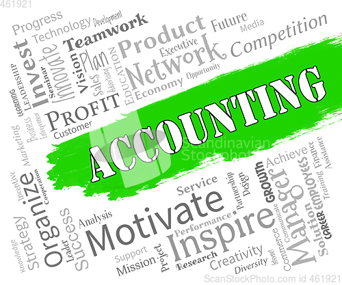 Image of Accounting Words Indicates Bookkeeping Tax And Auditing