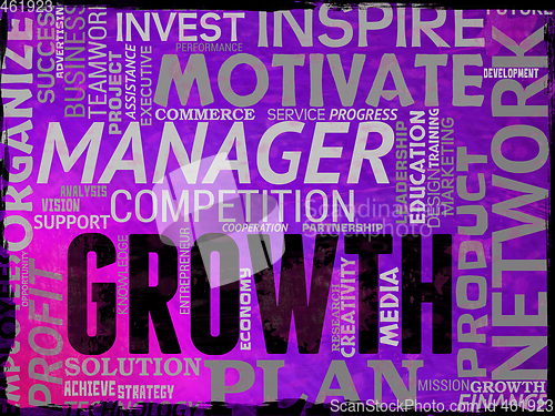 Image of Growth Words Indicate Improvement Growing And Expansion