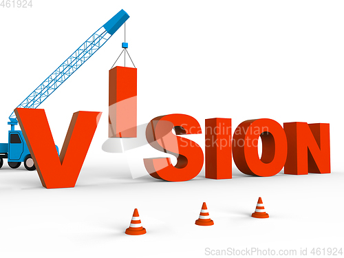 Image of Build Vision Indicates Goals Planning 3d Rendering