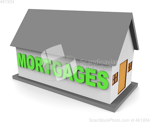 Image of House Mortgages Represents Home Loan 3d Rendering