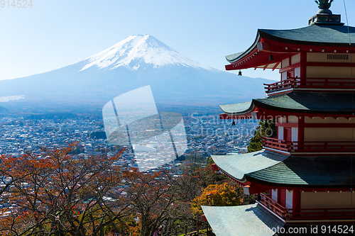 Image of Mt. Fuji with Chureito Pagoda