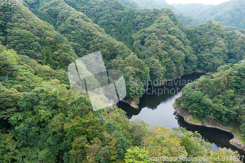 Image of Ryujin large suspension bridge in Japan