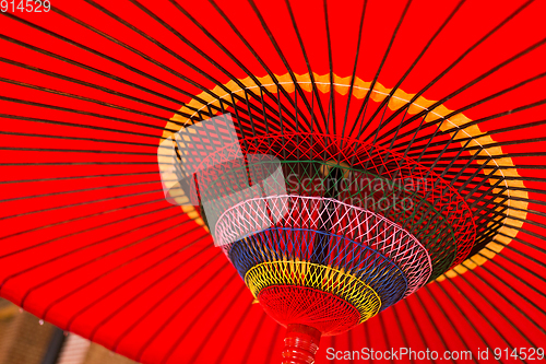 Image of Japanese red umbrella