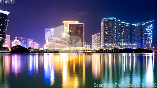 Image of Macau skyline at night