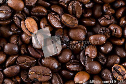 Image of Roasted brown Coffee bean