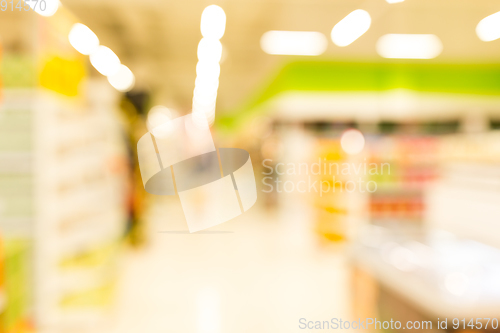 Image of Supermarket blur background with bokeh