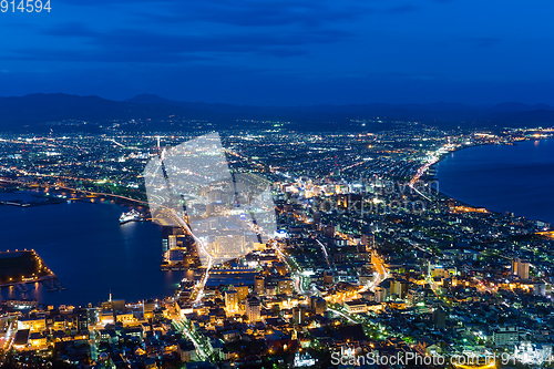 Image of Hakodate City at night