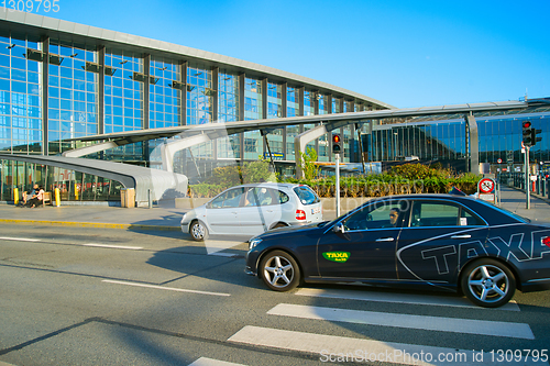 Image of Taxi cab road airport Copenhagen