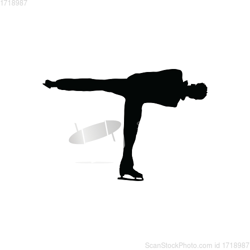 Image of Figure skate man silhouette