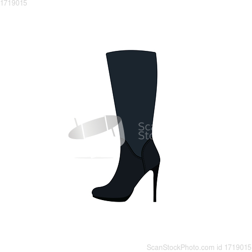 Image of Autumn woman high heel boot icon