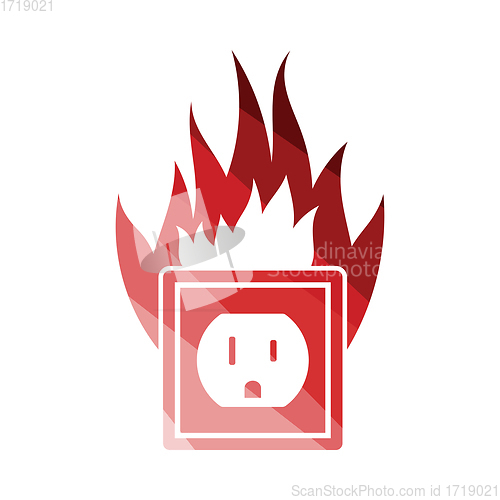 Image of Electric outlet fire icon