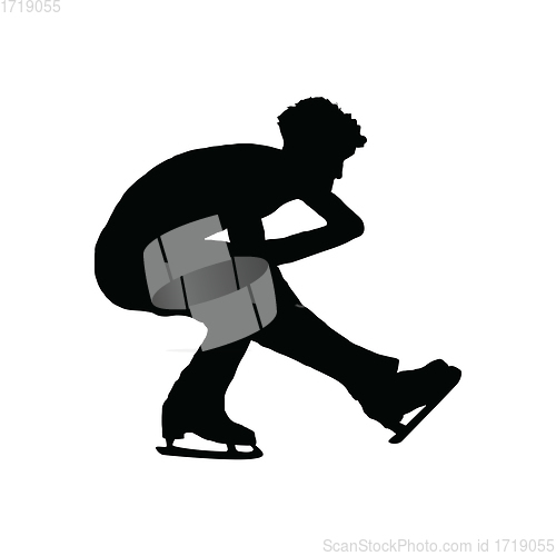 Image of Figure skate man silhouette