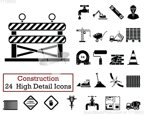 Image of Set of 24  Construction Icons