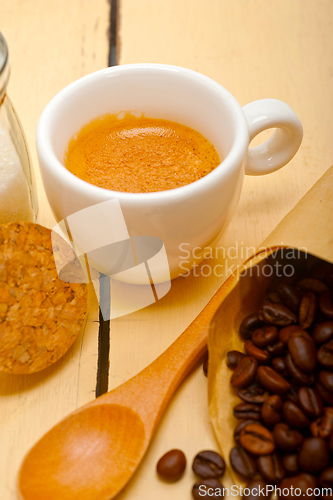 Image of espresso coffee and beans