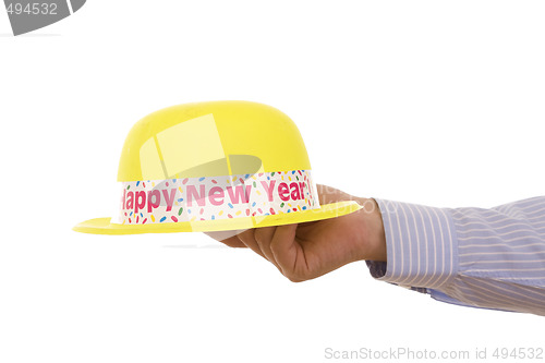 Image of new year yellow hat 