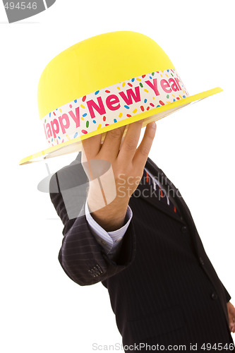 Image of new year yellow hat 
