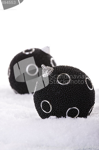 Image of black christmas ball