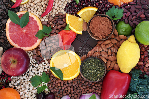 Image of Natural Healthy Food High in Flavonopids and Polyphenols