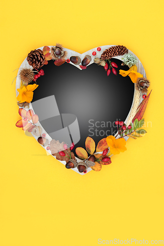 Image of Heart Shaped Autumn Harvest Festival Frame  