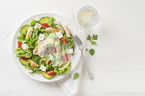 Image of Chicken salad avocado feta