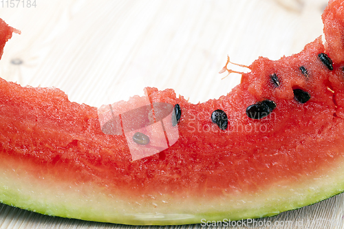 Image of bitten ripe ,watermelon